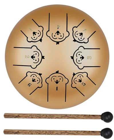 GREENADSCAPE Stahl Zungen Trommel Musikinstrument Percussion Instrument Für Kinder Meditations Instrument Mit Schlägel Dekorative Trommel