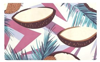 EtherSpher Palmenblätter, Kokosnuss-Badematte, für den Außenbereich, 81,3 x 50,8 cm, rutschfestes Gummi und waschbar, für alle Jahreszeiten, für schmutzige Schuhe und Pfoten, Tapetes para entrada de