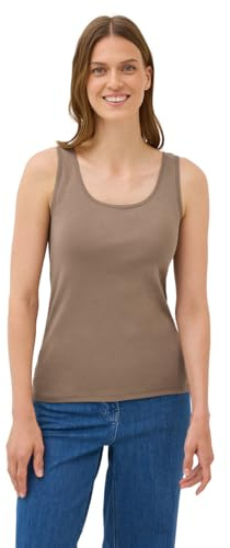 Cecil Basic Top aus Reiner Baumwolle Natural Taupe L