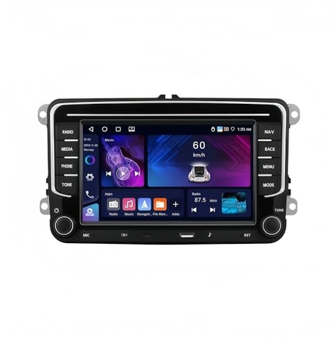 Sat Nav For VW For Passat For Caddy For Polo 7'' 4+64G Car Radio Carplay(4 64G)
