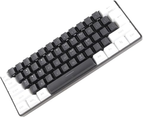 Mini Clavier Rvb Rétro-éclairage LED, 61 Touches, Ergonomique, Mécanique, Filaire, pour Jeu Business (Noire)