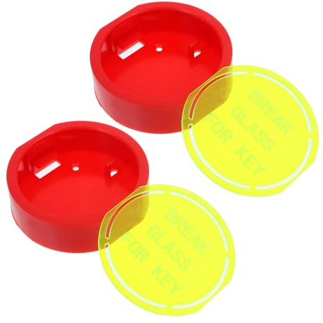 JUMPLAWN 2pcs Emergency Key Lock Box for Cards and Keys with High-impact Plastic and Luminous Letters, Wall Mount Box for Offices and Electrical Emergency Systems