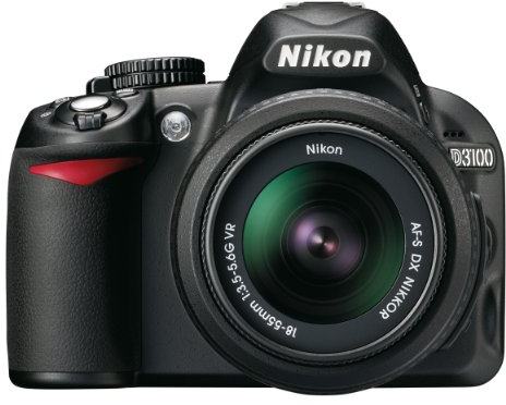 Nikon D3100 SLR-Digitalkamera (14 Megapixel, Live View, Full-HD-Videofunktion) Kit inkl. AF-S DX 18-55 mm VR Objektiv + 55-200 mm VR Objektiv
