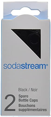 SodaStream Lot de 2 bouchons de bouteille, noir