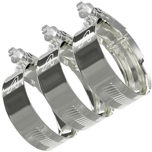3 Pack - 70mm > 90mm Worm Drive Jubilee Type Hose Pipe Clips Zinc Plated