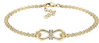 Goldhimmel Armband Damen Infinity mit Swarovski® Kristalle in 925 Sterling Silber vergoldet