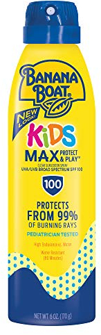 Banana Boat UltraMist Kids MAX Protect & Play Clear Spray Sunscreen SPF 100: 6 OZ by Banana Boat