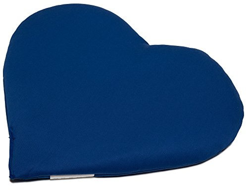 GIRAFFENLAND Bio-Körnerkissen Herz ca. 30x25cm - Bio-Baumwolle enzianblau - Bio-Roggen-Weizen-Füllung