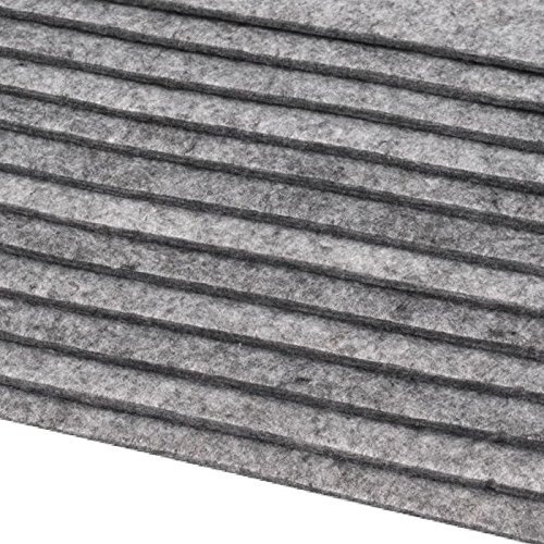Schnoschi 12 Filzplatten Bastelfilz Filz Mittelgrau 2-3 mm dick DIN A4 20x30 cm