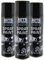 All Purpose Automotive Spray Paint 250ml Can Black Gloss Finish Aerosol Metal Interior Exterior Fast Dry Excellent Coverage Adhesion - 3 Pack