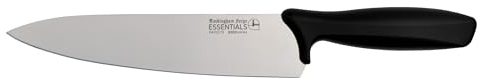 Rockingham Forge Range 20cm Chef's Knife - Lightweight Sharp Stainless Steel Kitchen Knives with Black Handle