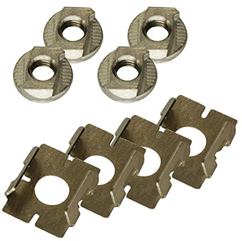 4 x Zurrschienenmutter M8 + Clipsblech Edelstahl Schraubfitting Airlineschienen Wandhalterung Dachgepäckträger