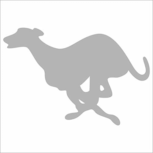JINTORA - Autoaufkleber Tuning - Auto Aufkleber - Windhund - 148x99 mm - Auto Aufkleber - Bus - Fenster - Heckscheibe - Camper - wetterfest Outdoor Sticker Auto Deko LKW Tuning Selbstklebend - Silber