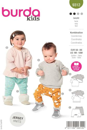 Burda Style Sewing Pattern B9312 Babies' Co-ordinates