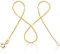 modabilé Ankerkette Damen Halskette Vergoldet 925 Sterling Silber (55cm 1,55mm breit) Goldkette ohne Anhänger zart Goldene Kette Frauen Vergoldete