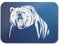 BLAK TEE Angry Grizzly BearMouse Pad 18 x 22 cm in 3 Colours Blue