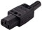 PremiumCord Conector de Red 230 V Hembra 10 A, IEC C13, Color Negro