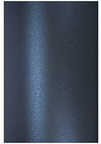 Netuno 10x Bastelpapier Perlmutt Dunkelblau DIN A4 21 x 29,7 cm 120g Aster Metallic Queens Blue Effektpapier Glanzpapier farbig glänzend bedruckbar für Hochzeit Geburtstag Weihnachten Taufe