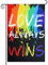 Tatuo Regenbogen Garten Flagge Love Always Wins 12 x 18 Zoll Doppelseitige Stolz Hof Flagge für Outdoor Garten Hof Dekoration