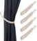 besbomig 4 Pièces Embrasses à Rideaux Corde de Tressé Couleur Unie Coton Sangle de Rideau Décoration pour Salon Salle Chambre Bureau