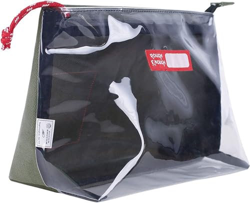 Rough Enough Kulturbeutel, transparent, TSA-zugelassen, für Make-up, Kosmetik, Reisetasche, Dopp Kit, für Herren, Rasierset, Tasche für Reisen, Segeltuch, Armeegrün