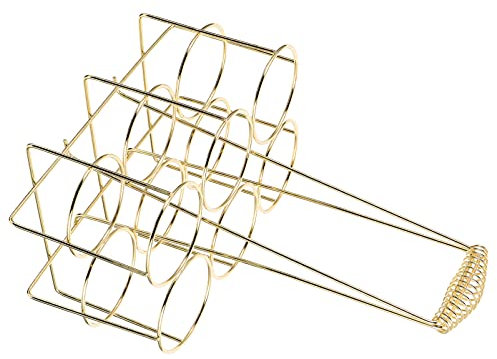 BESTonZON Flaschentr?ger Metall Getr?nketr?ger f¨¹r 6 Flasche Golden Legierung Weinflaschenhalter Rotwein Sekt Bier Flasche Milchflaschen Aufbewahrung Zuhause Restaurant Party