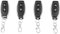 Keyless Entry Remote Control Key Fob, Antitheft Keyless Entry Systems, 4PCS Wireless Remote Control Switch Metal Keychain Black for Garage Door 12V 433MHz