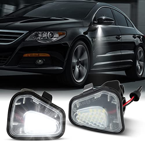 OZ-LAMPE LED Umfeldbeleuchtung Spiegel für V-W CC EOS Passat 4Motion Santana Passat CC Scirocco 2, Spiegel Umgebungslicht, 2 Stück, Canbus Fehlerfre