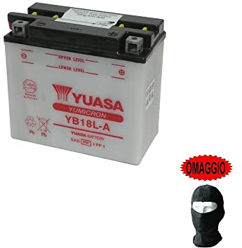Compatible avec Kawasaki GTR 1000 1986-2004 Batterie YUASA YB18L-A 12V / 18AH Batteries Deja Pret pour DEMARRER Moteur SPECIFIQUE Scooter Moto Complet