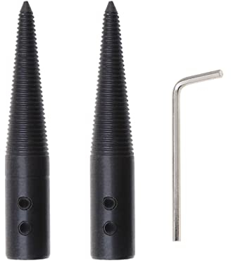 The Lord of the Tools 1 Pair Threaded Tapered Spindle Adapter Polishing Connecting Rod Left and Right Threaded Adapter with Wrench for for 8mm Arbor Hole Bench Buffing Wheel Bench Grinder