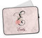 Personalised Laptop Case Sleeve - Ladies - Marble Effect - Floral - Add Name/Initial - Tablet or iPad Bag - Gift (14-15 inch)