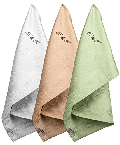 Edison & King Geschirrtücher im 3er-Pack aus Mikrofaser (60cm x 40cm)