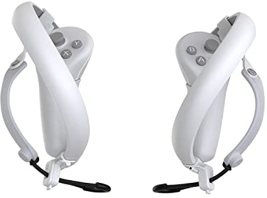 Baomaeyea Funda de agarre para controlador táctil y correa ajustable para nudillos para Pico 4, compatible con Pico 4 VR correa de silicona antitiro (blanco)
