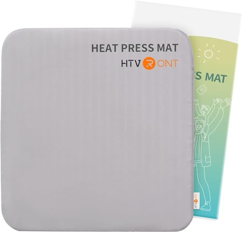 HTVRONT Hitzepressmatte 38.1cmX38.1cm(15X15) Heat Press Mat für HTV,Bügelmatte für Hitzepressmaschinen