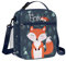 Clastyle Sac Isotherme Repas Enfant Bleu Renard Petit Sac à Lunch Isolé mit Porte-bouteille Lunch Box Isotherme Fille Garçon pour L'école