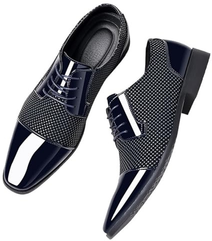 Zapatos Hombre Vestir, Zapatos Vestir Hombre, Zapatos De Boda For Novio, Formales, De Negocios, con Punta En Pico, con Cordones, Antideslizantes, Suela De Goma, Informales, Transpirables