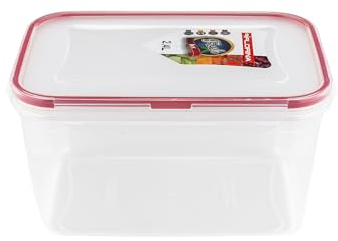 Florina Contenitori Ermetici per Alimenti (2,4 l) I Contenitori per Alimenti in Plastica FRESH BOX I Con Coperchio I Contenitori Pasta Rettangolare I Adatta per Microonde e Lavastoviglie