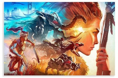 ALNILA Game Horizon Zero Dawn Leinwand-Poster, Wandkunst, Dekor, Bild, Gemälde für Wohnzimmer, Schlafzimmer, Dekoration, ungerahmt, 30 x 45 cm