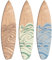 RattanView 3 Stück Surfbrett Holz Strand Dekor für Schlafzimmer Surfbrett Wanddekoration Sommer Dekor Holz Wandbehang Schild für tropische Schlafzimmer Wohnzimmer Dekoration (Wave)
