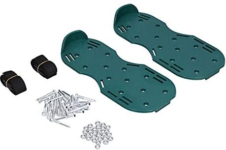 YWBL-WH Scarpe Chiodate per Erba, Sandali Aeratori per Prato Scarpe Chiodate con Borchie in Ferro di Copolipropilene per Giardino con Patio in Erba, Aeratori Manuali