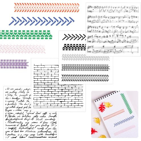 NAROSEBE 4 Blätter Silikonstempel Set, Clear Silikon Stempel Set, Clear Stamps Silikonstempel Musik Ziegel Transparente Scrapbooking Stempel Silikon für DIY Bullet Journal Scrapbooking (10 * 10cm)