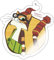 Spreadshirt Pettersson Und Findus Kater Mit Brille Sticker, max. 10 x 10 cm, 10 x 10 cm, Weiß glänzend