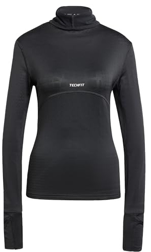 adidas Women's Techfit.Cold.rdy Funnel Neck Long Sleeve Top Shirt