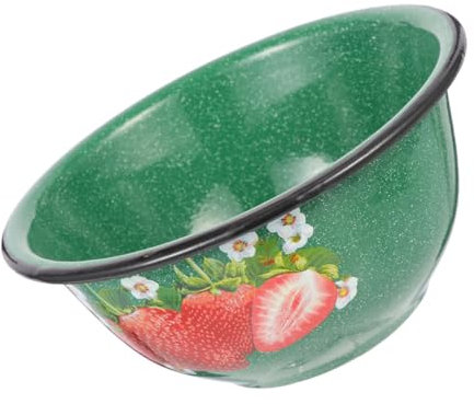 Alipis Enamel Bowl Retro Thickened Soup Serving Basin Large Capacity Multi-purpose Mixing and Salad Bowl for Kitchen and Ramen