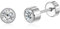 Titan Ohrringe Hypoallergen Damen Herren Mädchen G23 Titan Ohrstecker mit Schraubverschluss Kleine Zirkonia Ohrstecker 5mm