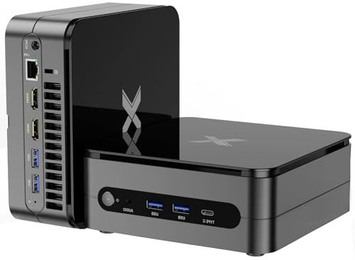 Mini PC 16GB DDR4 512GB M.2 SSD Mini Desktop Computer 12th Gen Core i7 12700H(Up to 4.7GHz), Micro PC Support 4k@60Hz Triple Displays, Type-C/HDMI/USB3.2/WiFi 6/BT5.2, Mini Gaming PC for Home&Office