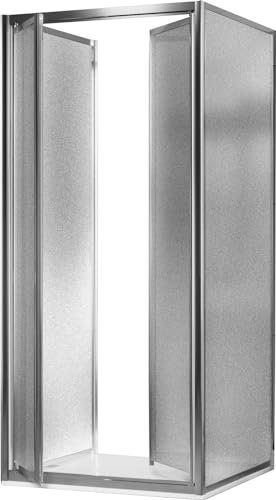 Box Doccia 3 lati 2 Ante Battenti in Cristallo Opaco 4-6mm H185 Trio 70x100 cm