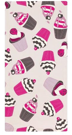 FZRTGOP Rosa Torte Handtücher Schnelltrocknend Waschlappen Badetücher Handtuch Für Sport Spa Yoga 73x35cm