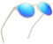DUCO Retro Polarisierte Damen Sonnenbrille Vintage UV400 Schutz Sonnenbrillen Leichtgewicht Acetat Rahmen DC1230 (Weiß Rahmen Revo Blau Linse)