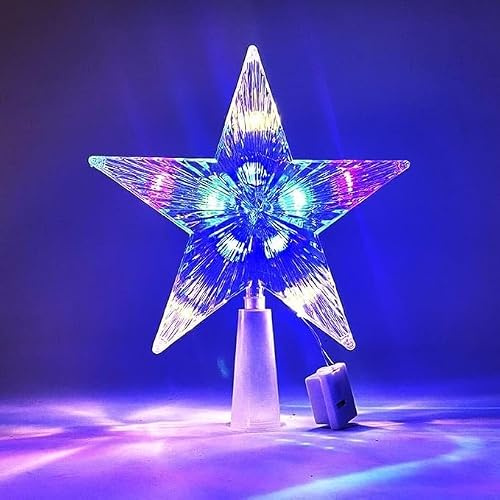 Christbaumspitze Stern Kunststoff, Weihnachtsbaumspitze Stern, Baumspitze Weihnachten Tannenbaum Spitze, Weihnachtsbaum Deko, Weihnachtsbaum Spitze (Farbige)